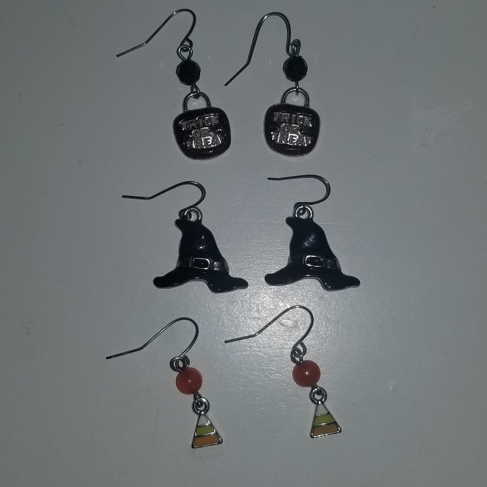 Set of 3 Halloween Earrings